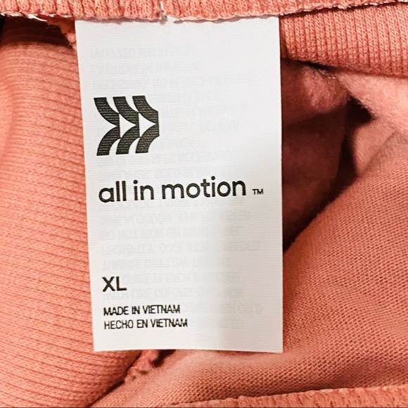 All in Motion Womens Rose Pink High Waist Fleece Joggers XL Loungewear - Picture 4 of 6